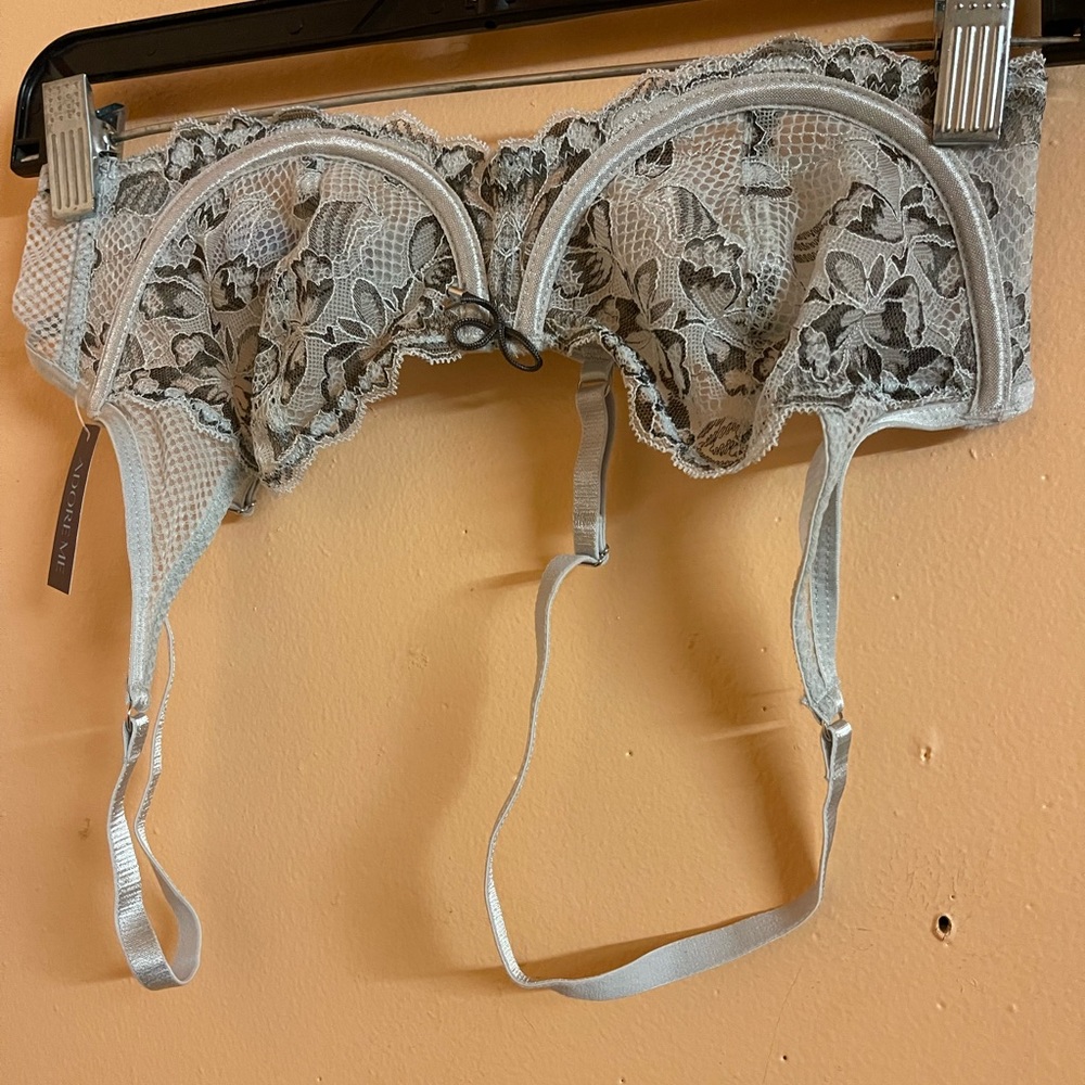 Adore Me Lace Bra New With Tags 34C Gray